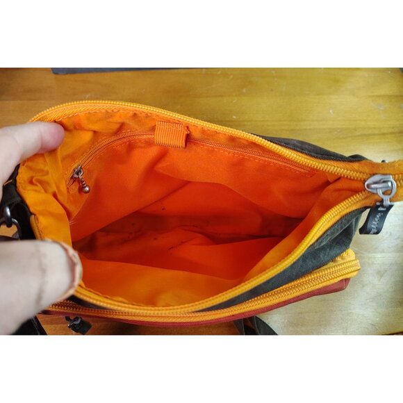 Baggallini Orange Brown Crossbody, Multi Zip Compartment, Adjustable Strap READ - Picture 4 of 6